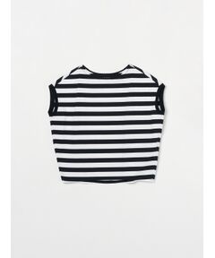 Big stripe french sleeve tee