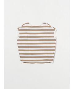 Big stripe french sleeve tee