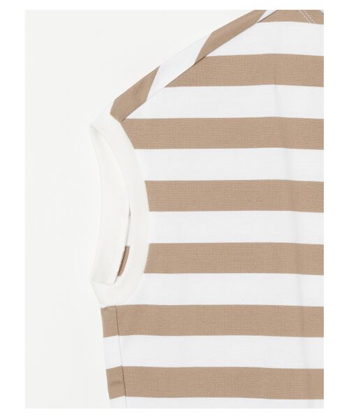 three dots / スリードッツ Tシャツ | Big stripe french sleeve tee | 詳細3