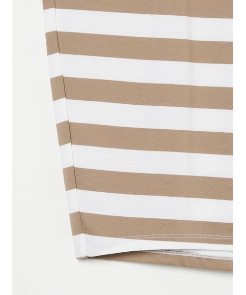 three dots / スリードッツ Tシャツ | Big stripe french sleeve tee | 詳細4