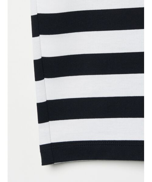 three dots / スリードッツ Tシャツ | Big stripe puff s/s tee | 詳細4