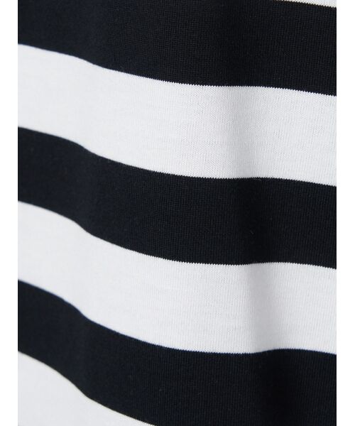 three dots / スリードッツ Tシャツ | Big stripe puff s/s tee | 詳細5