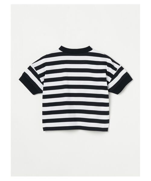 three dots / スリードッツ Tシャツ | Big stripe cropped tee | 詳細1