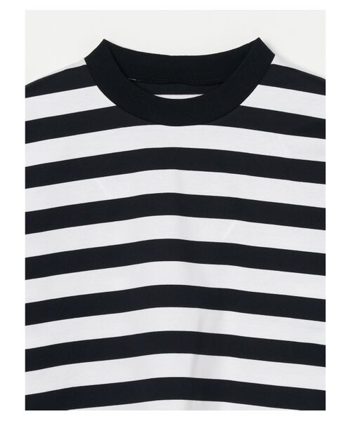 three dots / スリードッツ Tシャツ | Big stripe cropped tee | 詳細2