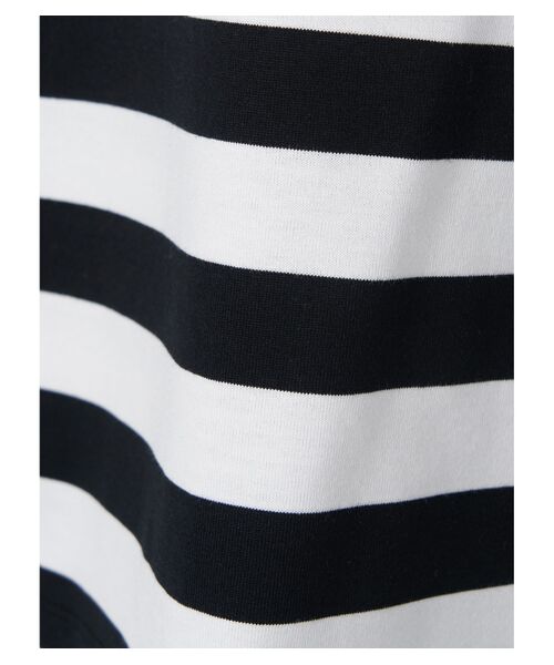 three dots / スリードッツ Tシャツ | Big stripe cropped tee | 詳細5