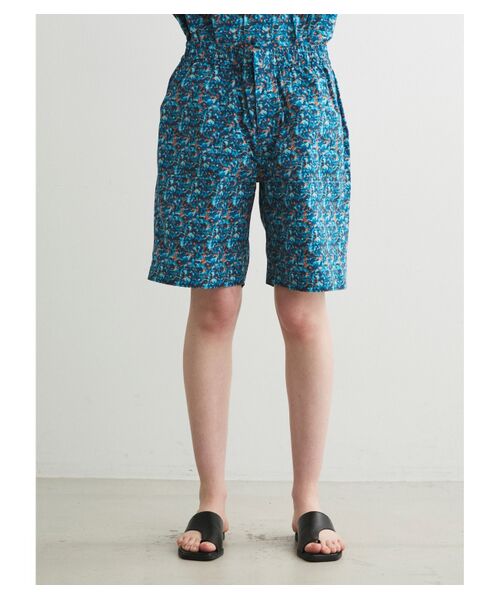 three dots / スリードッツ その他パンツ | Unisex blue marble shorts | 詳細9