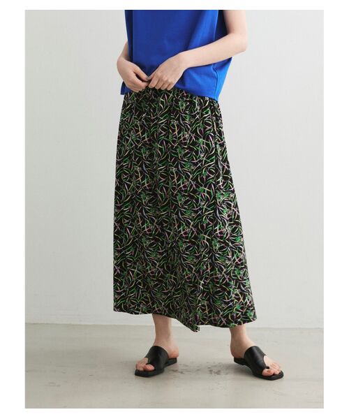 three dots / スリードッツ スカート | Rayon jersey midi skirt | 詳細6