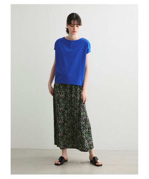 three dots / スリードッツ スカート | Rayon jersey midi skirt | 詳細7