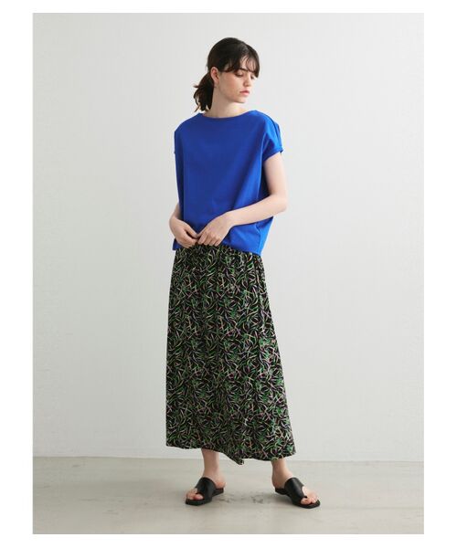 three dots / スリードッツ スカート | Rayon jersey midi skirt | 詳細8