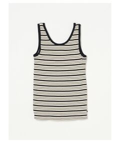 three dots / スリードッツ タンクトップ | Rib tee back opened bra tank