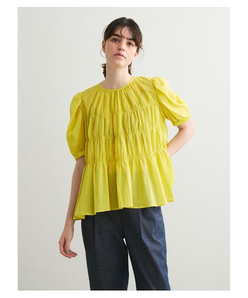three dots / スリードッツ その他トップス | Cotton loan shirling top | 詳細6
