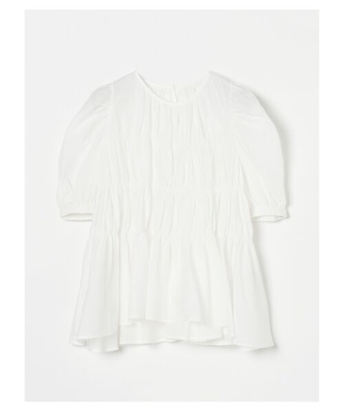 three dots / スリードッツ その他トップス | Cotton loan shirling top（white）