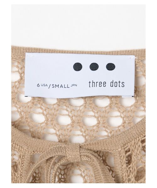 three dots / スリードッツ ドレス | Cotton linen mesh l/s dress | 詳細3