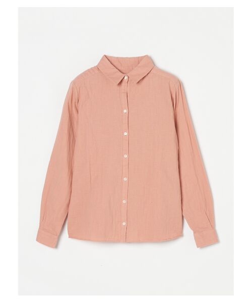 three dots / スリードッツ シャツ・ブラウス | Double gauze shirts（pink）