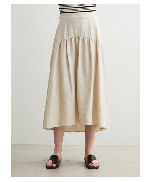 three dots / スリードッツ スカート | Linen rayon skirt | 詳細9