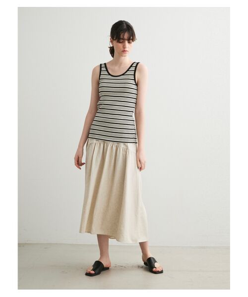 three dots / スリードッツ スカート | Linen rayon skirt | 詳細8