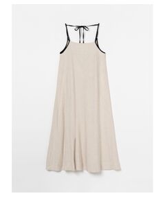 Linen rayon apron dress