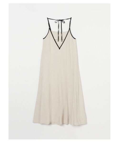 three dots / スリードッツ ドレス | Linen rayon apron dress | 詳細1
