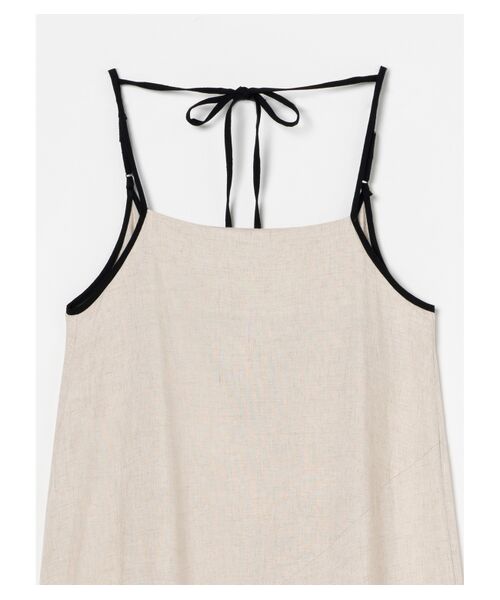 three dots / スリードッツ ドレス | Linen rayon apron dress | 詳細2