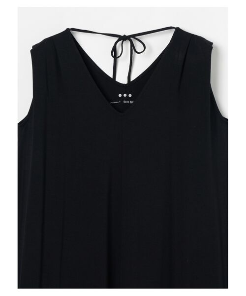 three dots / スリードッツ ドレス | Rayon jersey flair dress | 詳細2