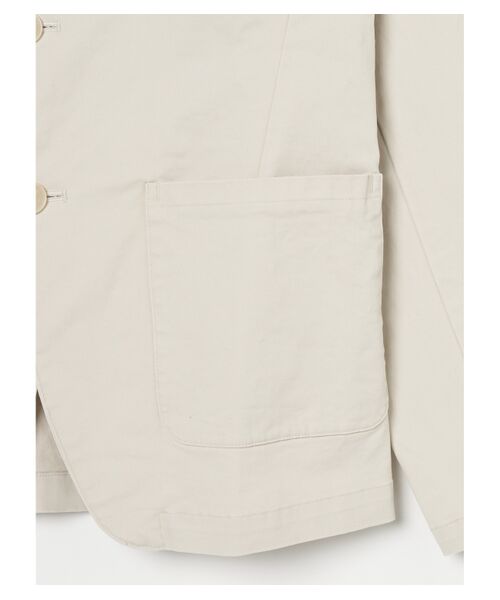 three dots / スリードッツ テーラードジャケット | Men's organic twill 2button 2patch jacket | 詳細4