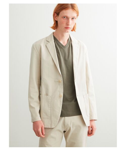 three dots / スリードッツ テーラードジャケット | Men's organic twill 2button 2patch jacket | 詳細6