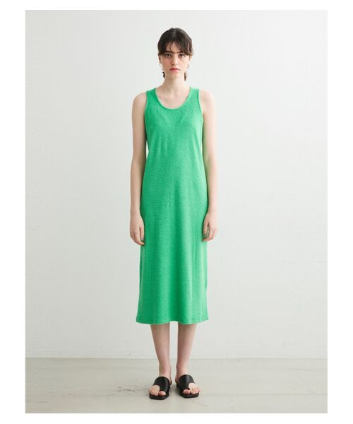 three dots / スリードッツ ドレス | Melange pile tank dress | 詳細10