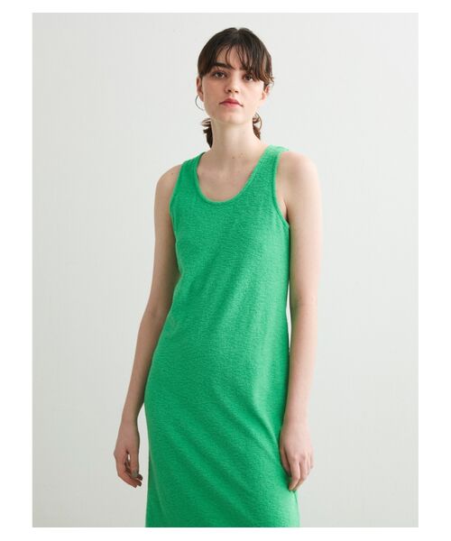 three dots / スリードッツ ドレス | Melange pile tank dress | 詳細6