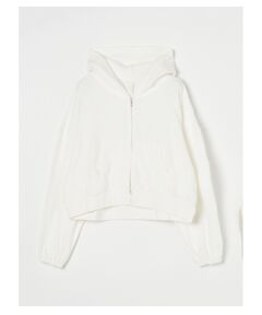 Melange pile zip up hoody