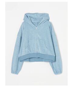 Melange pile zip up hoody