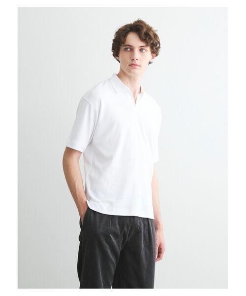 three dots / スリードッツ Tシャツ | Men's Organic cottonknit skipper | 詳細6