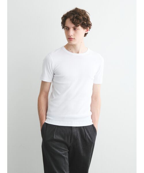three dots / スリードッツ Tシャツ | Men's Organic cotton knit New Josh | 詳細7