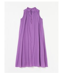 Cotton loan ruffle neck dress