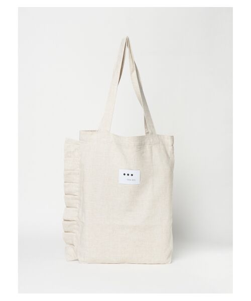 three dots / スリードッツ ショルダーバッグ | Linen rayon ruffle bag | 詳細1