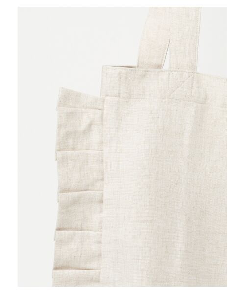 three dots / スリードッツ ショルダーバッグ | Linen rayon ruffle bag | 詳細4