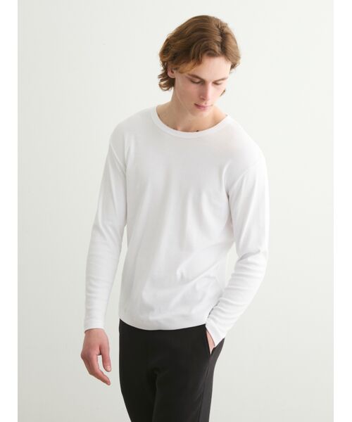three dots / スリードッツ Tシャツ | Men's organic cotton knit crew | 詳細7