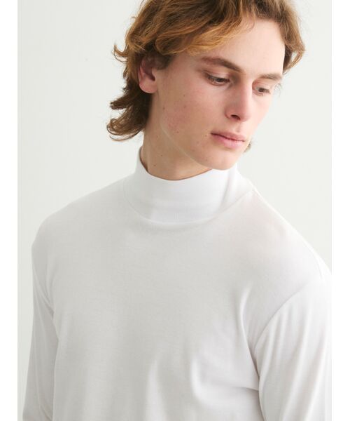 three dots / スリードッツ Tシャツ | Men's organic cotton knit turtle | 詳細9
