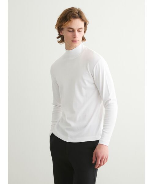 three dots / スリードッツ Tシャツ | Men's organic cotton knit turtle | 詳細6