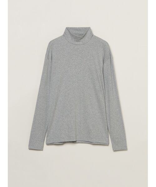 three dots / スリードッツ Tシャツ | Men's organic cotton knit turtle(granite)