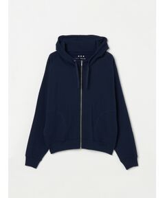 Organic cotton knit zip hoody