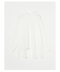 three dots / スリードッツ その他トップス | Smile cotton double gauze stand neck