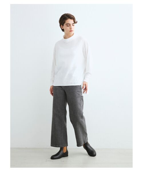 three dots / スリードッツ その他トップス | Smile cotton double gauze stand neck | 詳細8