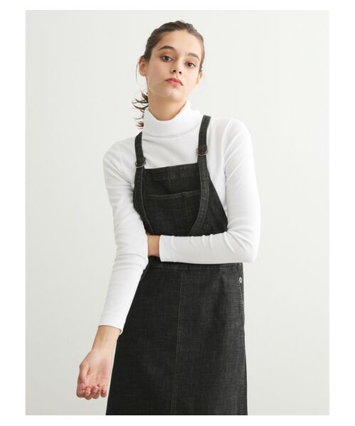three dots / スリードッツ スカート | Denim jumper skirt | 詳細9