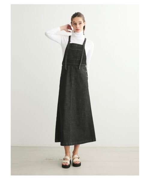 three dots / スリードッツ スカート | Denim jumper skirt | 詳細6