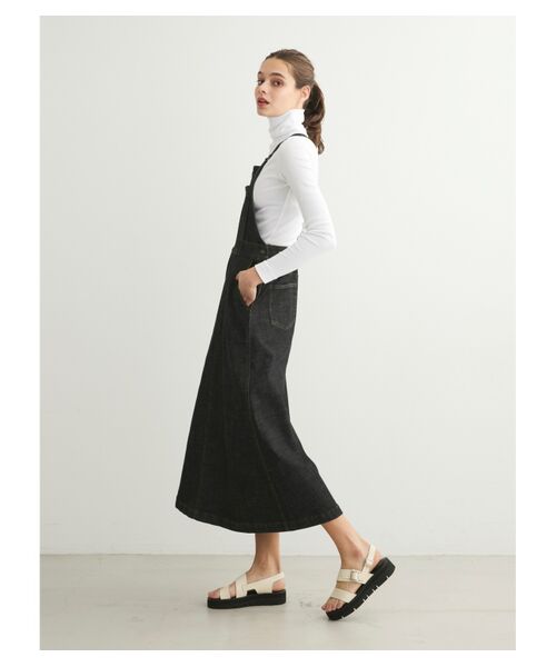 three dots / スリードッツ スカート | Denim jumper skirt | 詳細8