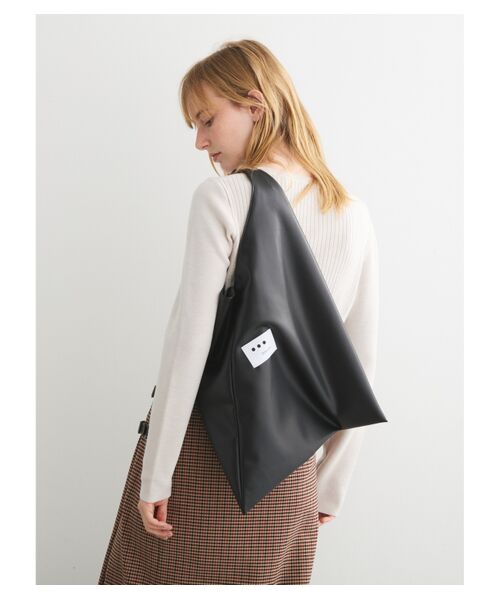 three dots / スリードッツ ショルダーバッグ | Eco leather bag triangle | 詳細6
