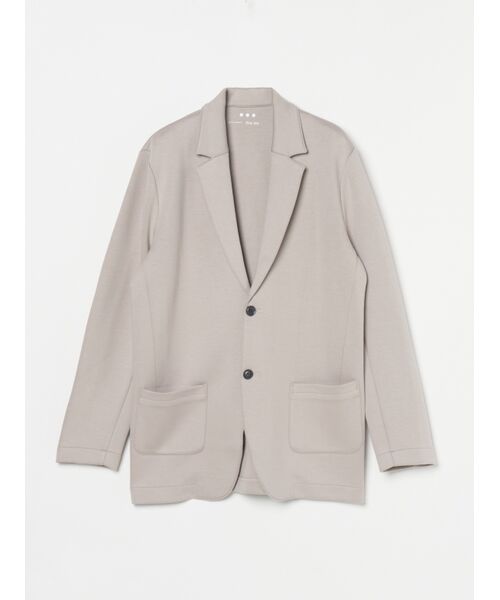 three dots / スリードッツ テーラードジャケット | Men's high gauge cardboard jacket(grey)