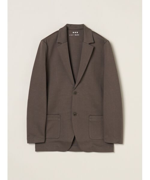 three dots / スリードッツ テーラードジャケット | Men's high gauge cardboard jacket（clay）