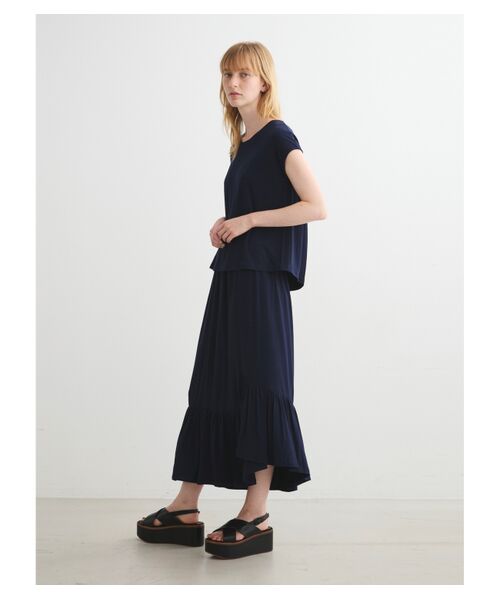 three dots / スリードッツ スカート | Travel line midi skirt | 詳細6