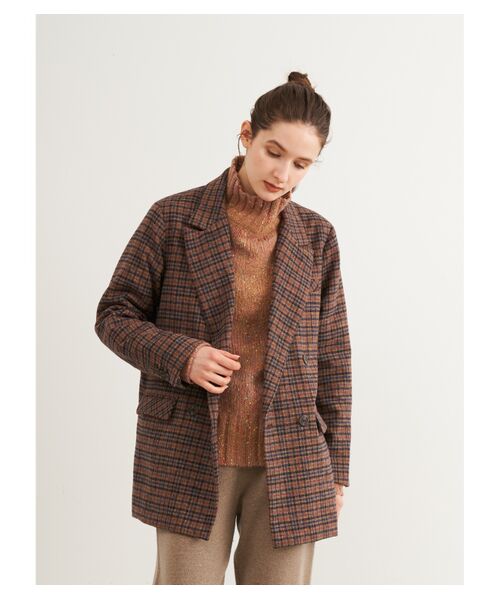 three dots / スリードッツ テーラードジャケット | Cotton tweed jacket | 詳細10